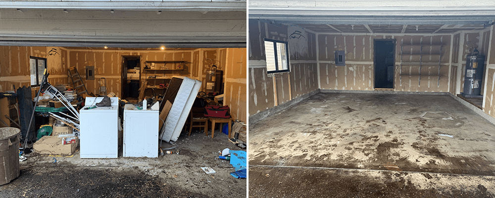 We removed the junk and cleaned up all the debris from this garage, Corvallis Oregon